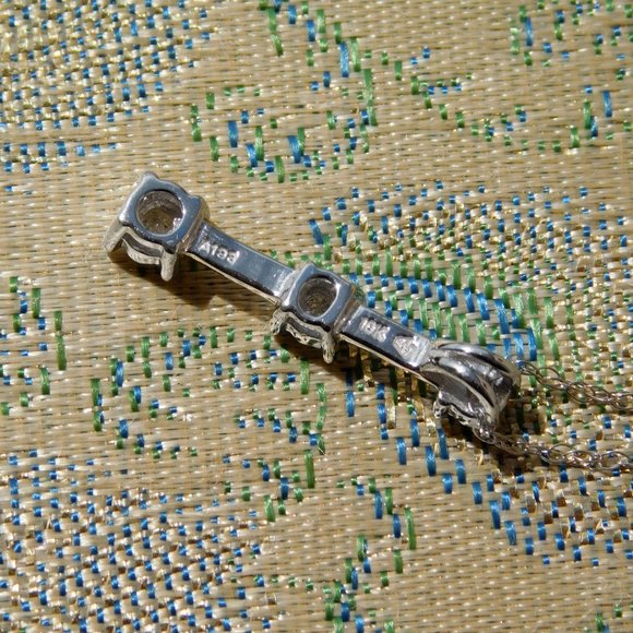 Diamond Necklace in 10K White Gold, 18" - Picture 3 of 4